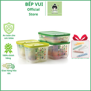 TUPPERWARE_Bộ hộp trữ mát có nút hô hấp Vent Ventsmart Tupperware 4 hộp nhựa nguyên sinh 