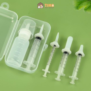 Bình Sữa & Ống Bơm Dung Dịch Cho Chó Mèo Con - Chất Liệu Bền Dễ Sử Dụng