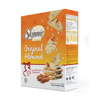Bánh hạnh nhân Biscotti Skinnie Original Almond ăn kiêng healthy 135g