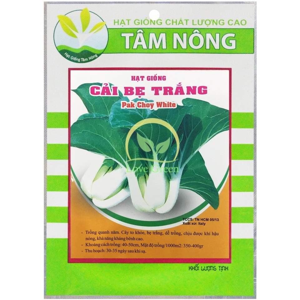 Hạt Giống Cải Bẹ Trắng nhãn Tâm Nông