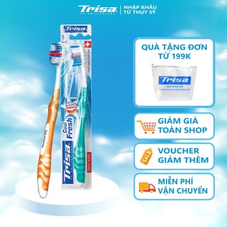 Bàn Chải Đánh Răng Trisa Cool&fresh Với Lông Bàn Chải All-round Fresh Chạm Đến Từng Viền Răng Để Loại Bỏ Những Mảng Bám