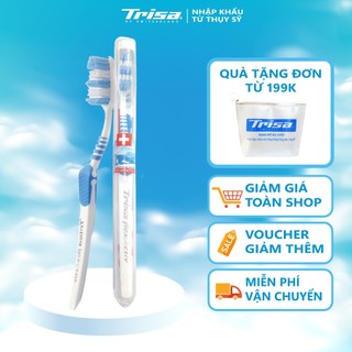 Bàn Chải Đánh Răng Trisa Flexactiv Bàn Chải Đựng Trong Hộp Mica Trong Với Cước Lông Bàn Chải Phù Hợp Với Khuôn Răng