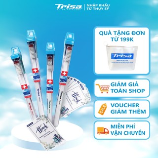 Combo 4 bàn chải đánh răng trisa fresh, bàn chải lông mềm, cứng và vừa