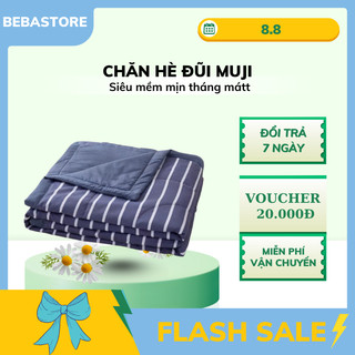 Chăn hè đũi muji siêu mềm mịn thoáng mát hàng đẹp tiện dụng và xinh xắn