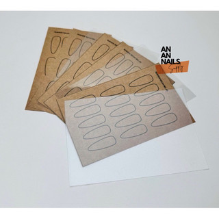 Giấy ráp tập vẽ tạo khuôn sẵn và Miếng meka nhám tập vẽ móng tay( 1 giấy +1 meka )- An An Nails