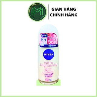 Lăn Khử Mùi Nivea Thái Extra Brightening Thái Lan 50ml