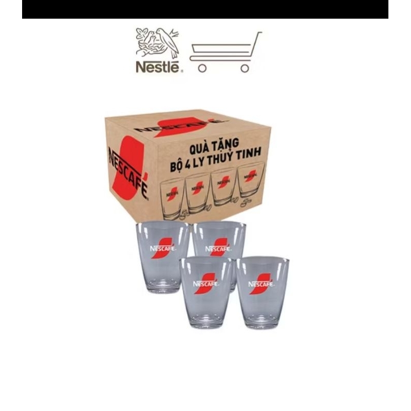 Bộ 3 ly thủy tinh nescafe Luminarc