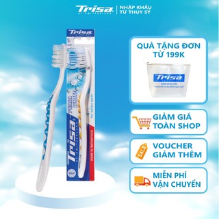 Bàn Chải Đánh Răng Trisa Pearl White Cước Lông Bàn Chải Có Tinh Chất Ngọc Trai Giúp Hỗ Trợ Trắng Răng Hiệu Quả