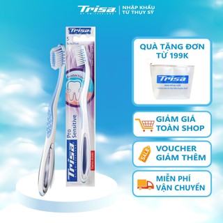 Bàn Chải Đánh Răng Dành Cho Răng Nướu Nhạy Cảm Trisa Pro Sensitive Bàn Chải Có Các Sợi Cước Siêu Mềm