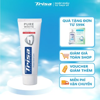 Kem Đánh Răng Trisa Pure White 75ml Hỗ Trợ Trắng Răng