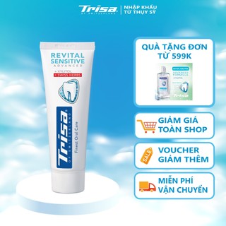 Kem Đánh Răng Trisa Revital Sensitive 75ml Từ Thụy Sỹ Cho Răng Nhạy Cảm