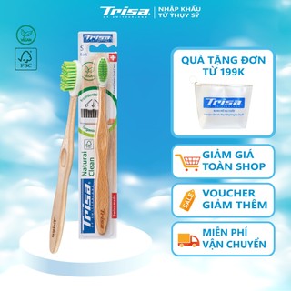 Bàn Chải Đánh Răng Thân Gỗ Trisa Natural Clean Từ Thiên Nhiên