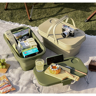 [FRSHIP 20K] Xô giỏ đa năng silicon xếp gọn dung tích lớn cắm trại dã ngoại  - MUÔN PHƯƠNG SHOP