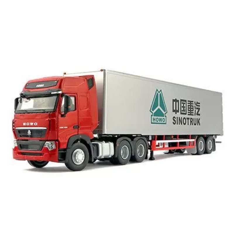Mô hình xe Container Howo T7H hợp kim 1:36