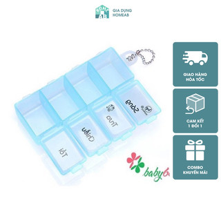 Hộp chia thuốc 4 ngăn nhỏ gọn dễ mang đi/hộp chia thuốc cả ngày