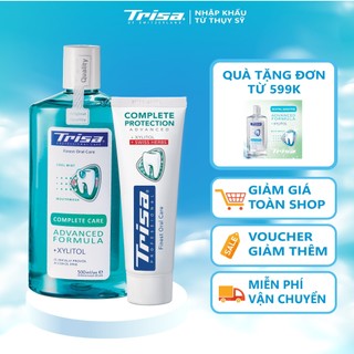 Combo Nước Súc Miệng Và Kem Đánh Răng Trisa Nhập Từ Thụy Sỹ