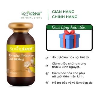 Tinh dầu hoa anh thảo cân bằng nội tiết tố nữ, hỗ trợ sức khỏe tổng thể SpringLeaf Evening Primrose Oil Úc 180 viên
