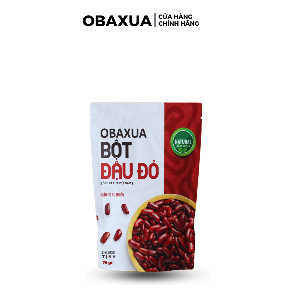 Bột Đậu Đỏ Nguyên Chất OBAXUA cho làn da mềm mại & rạng rỡ túi 75Gr
