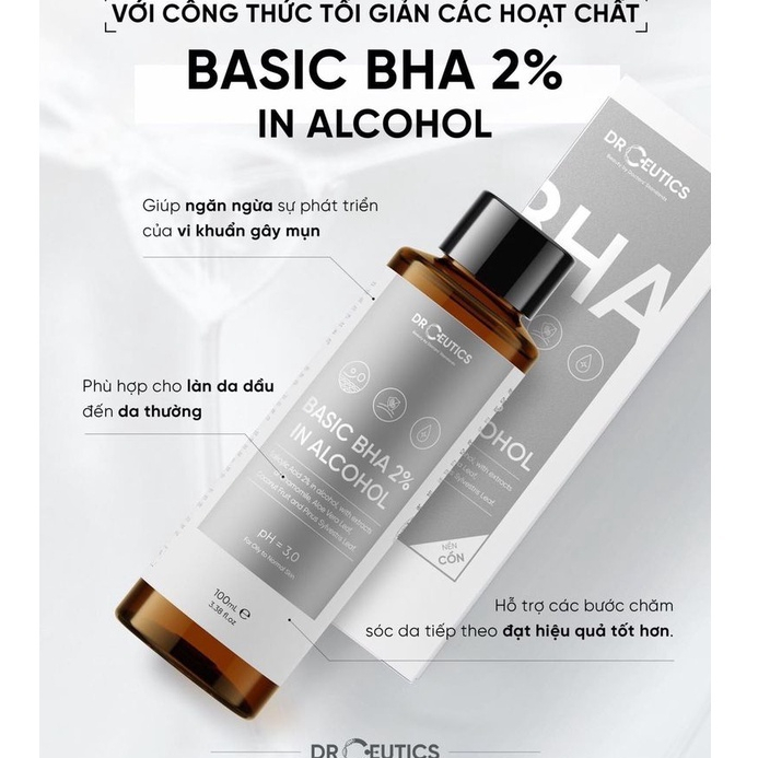 Toner tẩy da chết DrCeutics BHA 2%