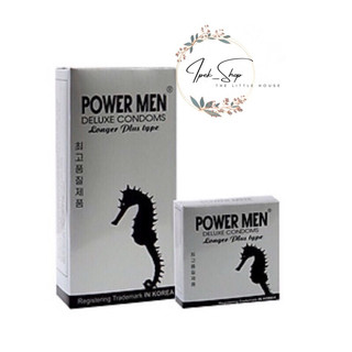 Bao cao su POWER MEN cá ngựa bạc Longer Plus gân gai kéo dài thời gian - Ipek_Shop