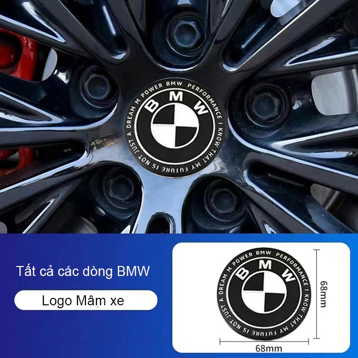 Logo mâm xe BMW, Chụp mâm xe BMW, Logo chụp Lazang xe BMW. (Loại 68mm)