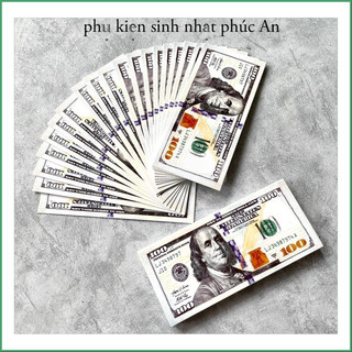 Xấp 18 tờ tiền size lớn 10cm mô hình trang trí bánh kem