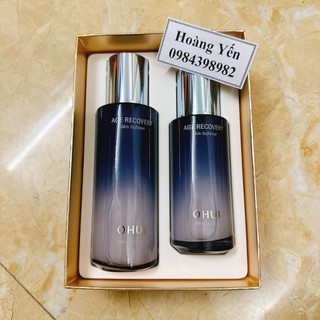 SET NƯỚC HOA HỒNG OHUI TÍM NGĂN NGỪA LÃO HÓA - Ohui Age Recovery Skin Softenner 150ml+100ml
