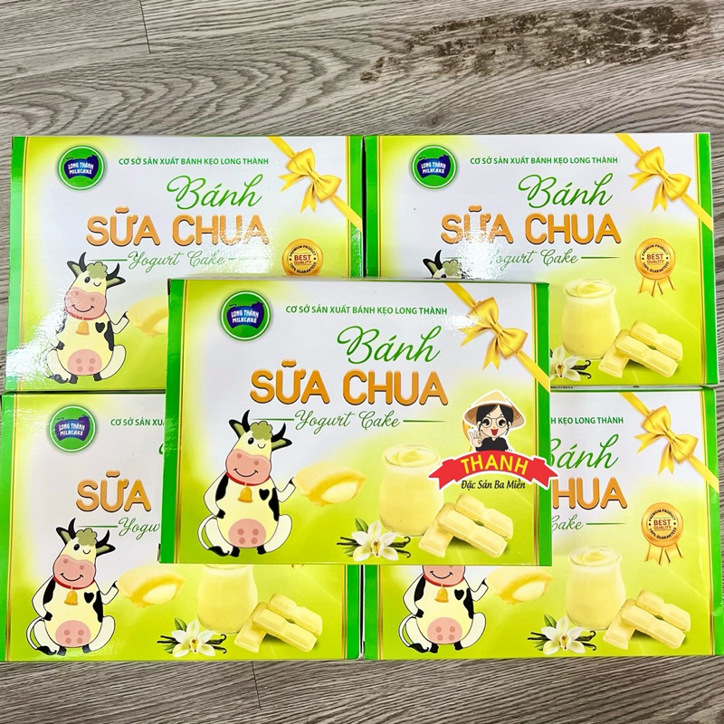COMBO 5 HỘP 90 BÁNH SỮA CHUA YOGURT CAKE LONG THÀNH  MilkCake 200Gram/ hộp Đặc Sản Bò Sữa Long Thành