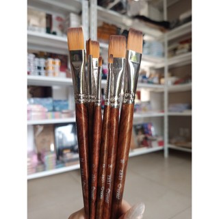 Cọ vẽ HAND đầu Vuông (ZBS1) - Họa Cụ Mèo Đen