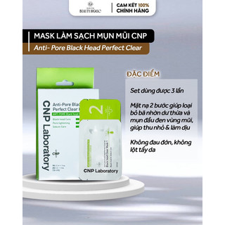 Mặt nạ làm sạch mụn đầu đen mũi CNP ANTI-PORE BLACK HEAD  PERFECT CLEAR KIT