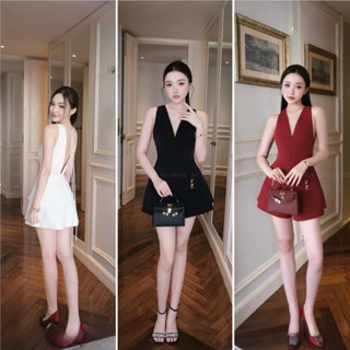 Set bộ đồ áo ghi lê túi nắp mix quần đùi dáng ngắn, Set đồ nữ áo sát nách cổ V dây lưng có quần lót bảo hộ trong