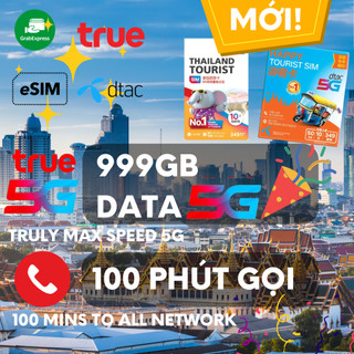 [SÓNG 5G] SIM DU LỊCH THÁI LAN 999GB TỐC ĐỘ CAO 10 NGÀY MẠNG AIS-DTAC-TRUEMOVE