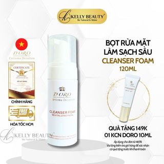 Bọt Rửa Mặt Cho Da Dầu Mụn DORO Cleanser Foam | Kelly Beauty