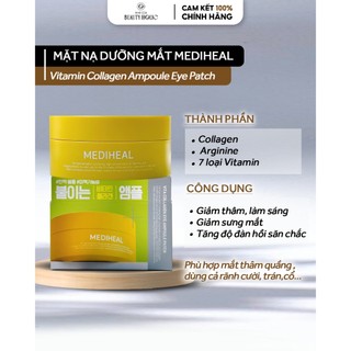 Mặt nạ giảm thâm mắt mediheal vitamin collagen eye ampoule patch