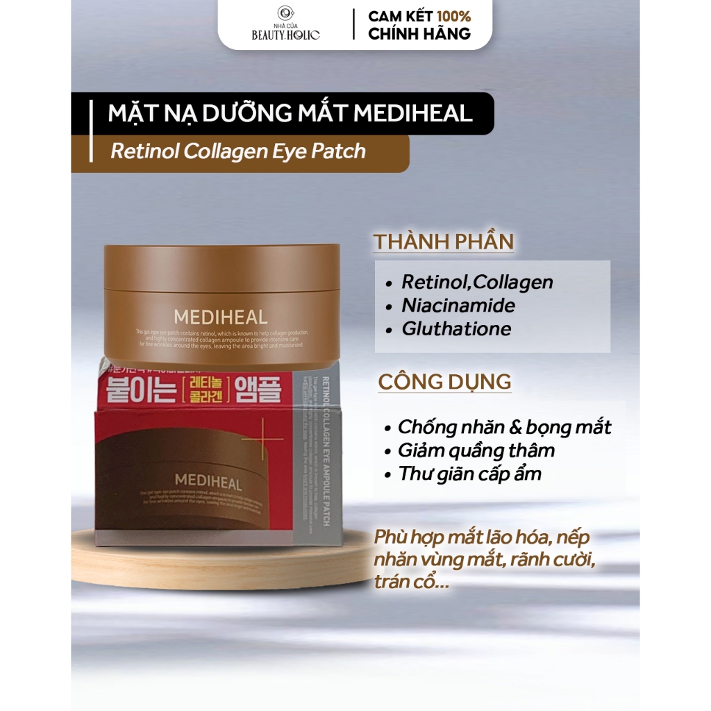 Mặt nạ mắt MEDIHEAL RETINOL COLLAGEN EYE PATCH