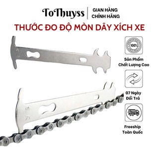 Thước đo độ mòn dây xích xe đạp, dụng cụ đo độ dài, sên xích mắt xích chất liệu thép không gỉ