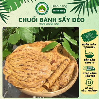 500gr - chuối ép tròn sấy dẻo - túi hút chân không - đặc sản nhà mình