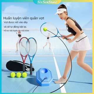 Bộ vợt tennis có kèm dây đàn hồi chất lượng cao, Vợt tennis dành cho tập luyện và người mới tập chơi