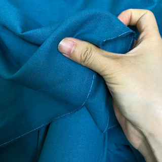 Vải linen bột chính phẩm màu xanh cổ vịt, khổ 1m4