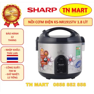 Nồi cơm điện Sharp nhập khẩu Thái Lan 1.8 lít , cam kết chính hãng, hàng mới, bảo hành 12 tháng