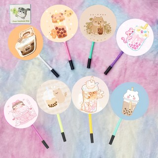 Bút quạt trà sữa Boba tea BQI34 mực cute dễ thương