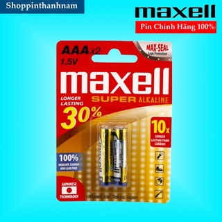 Pin AAA Maxell super alkaline LR03 Vỉ 2 Viên Chính Hãng