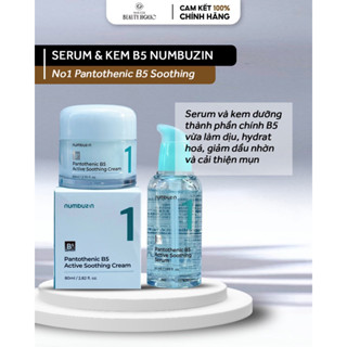 Serum và kem dưỡng B5 giảm dầu mụn NUMBUZIN NO1 PANTOTHENIC B5 ACTIVE SOOTHING