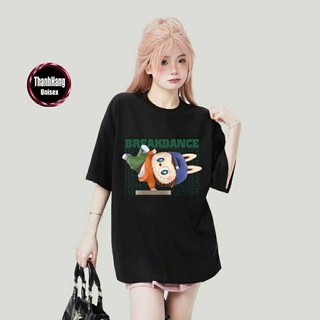 Áo thun form rộng tay lỡ unisex nam nữ Labubu dance