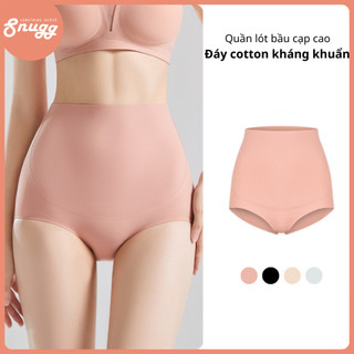 Quần lót bầu cạp cao Ice Silk mềm mịn, đáy cotton kháng khuẩn Snugg SNU2201