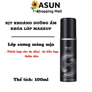 Xịt Khoáng Nicor Nhũ Khóa Make Up, Giữ Lớp Nền Trang Điểm Moisturizing Spray 100ml