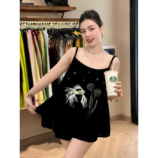Set bộ nhung dây tết thêu cá sang chảnh ngút ngàn