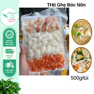 Thịt Ghẹ bóc sẵn, Nõn thịt ghẹ bóc sẵn, túi 500g, giao hỏa tốc Hà Nội