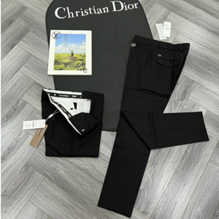 HOT QUẦN ÂU NAM Trơn Logo Sắt Thời Trang DIOR ĐEN LỊCH LÃM