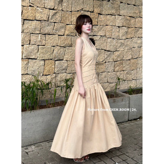 [ HÌNH CHÍNH CHỦ ] Chen.room - Linen dress body duôi cá dáng dài chất xịn